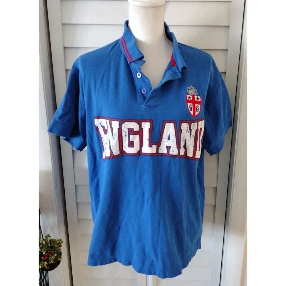 Hustle and Heart Set Us Apart‎ England Men's Embroidered Polo L